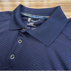 St. Andrews of Scotland Golf Polo Medium Short Sleeve Embroidered Plaid Collar